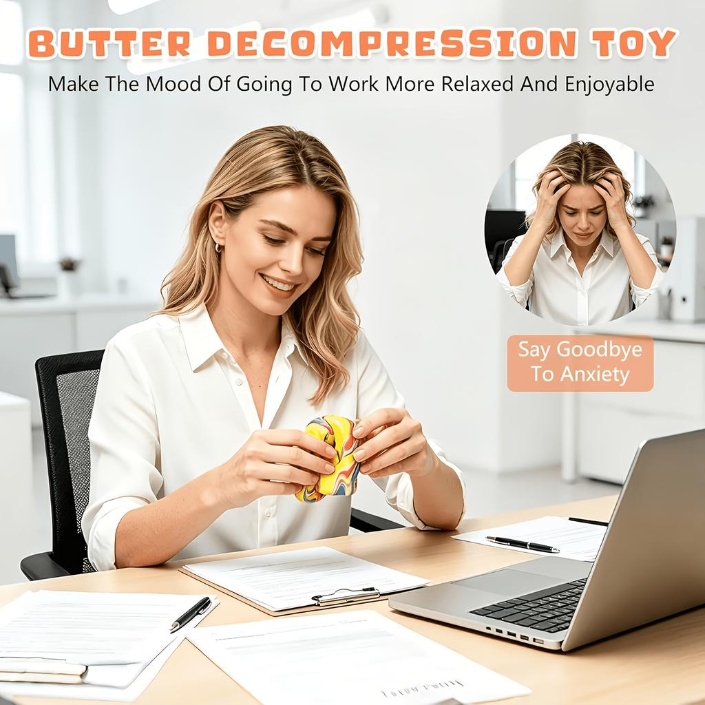 Slow Rising Butter Stick Squishy Toy Super Soft Stress Relief Fidget Sensory Squeeze for Kids Adults Office Desk