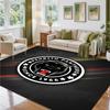 Penrith Panthers Design Crystal Velvet Rug Soft Decorative Mat for Bedroom Entrance