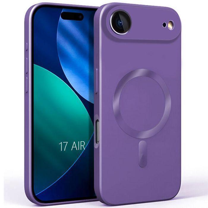 Coque de Téléphone - E.F.Connection - pour iPhone Air - Silicone Slim avec Cercle Magnétique Violet