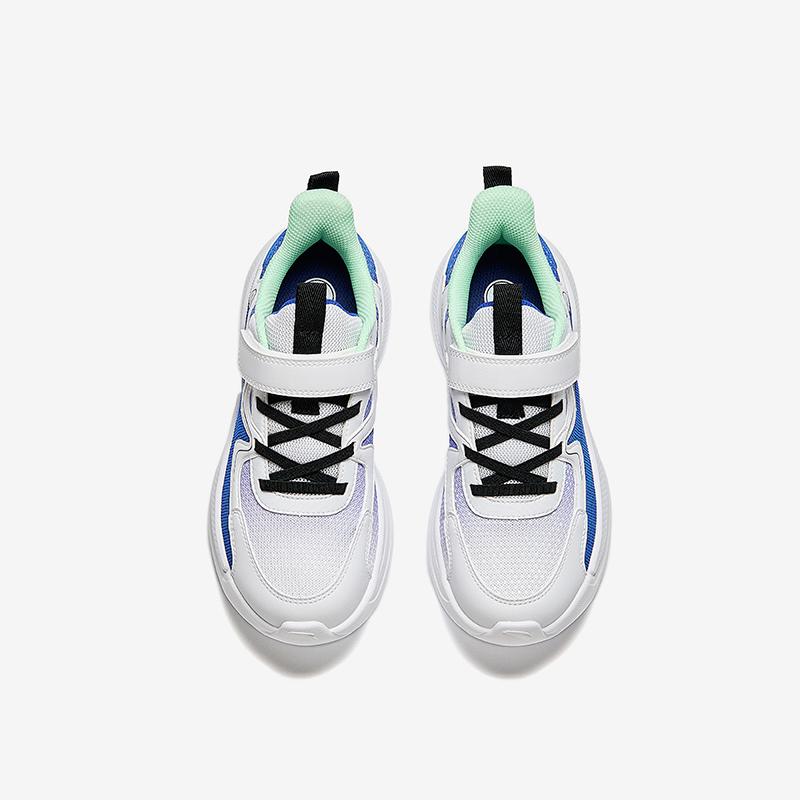Anta Kids Mesh Comfortable Versatile Lightweight Shock Absorbing Low Top Running Shoes Men Running Shoes White Blue A12445555-1