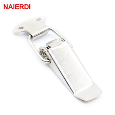 4PC Cabinet Box Locks Spring Loaded Latch Catch Toggle Iron Hasps Hardware Case Toolbox