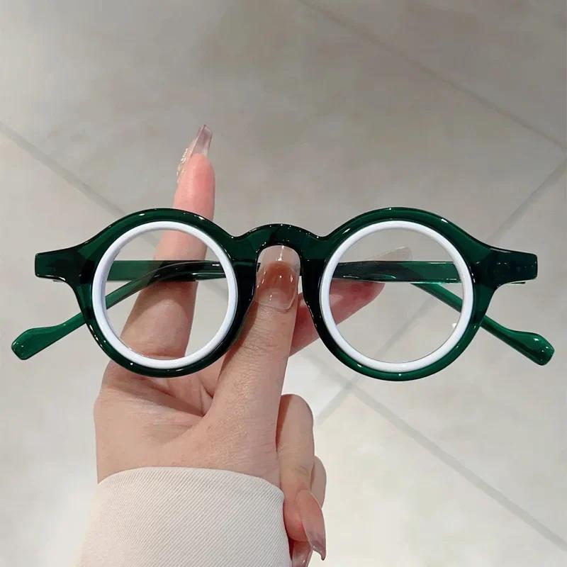 Vintage Luxury Brand Designer Round Optical Glasses Small Frame Women for Men Steampunk Computer Popular Myopia Glasses Frames