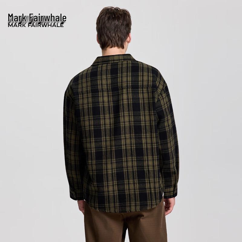 Mark Fairwhale Men's Japanese Retro Plaid Casual Shirt