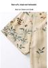 Women's Floral Print Cotton Silk Knee-Length Dress - Plus Size, Short Sleeve, Lightweight & Loose for Middle-Aged & Elderly