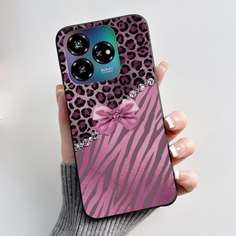 Case For ZTE Blade V60 Design 4G/Blade V60 Vita/Nubia V60 Design/Axon 60 Lite Soft Silicone Black Cover Cute Flower Cartoon Case