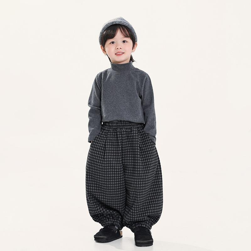 Kids Boys Solid Half Turtleneck Long Sleeve Warm Winter Inner Base Shirt