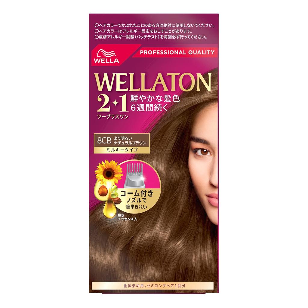Wella Wellatone Gray Hair Milky Lighter Natural Vibrant Hair Color Lasts 6 2+1 Dye, Type, 8CB, Brown, Weeks, Quasi-drug