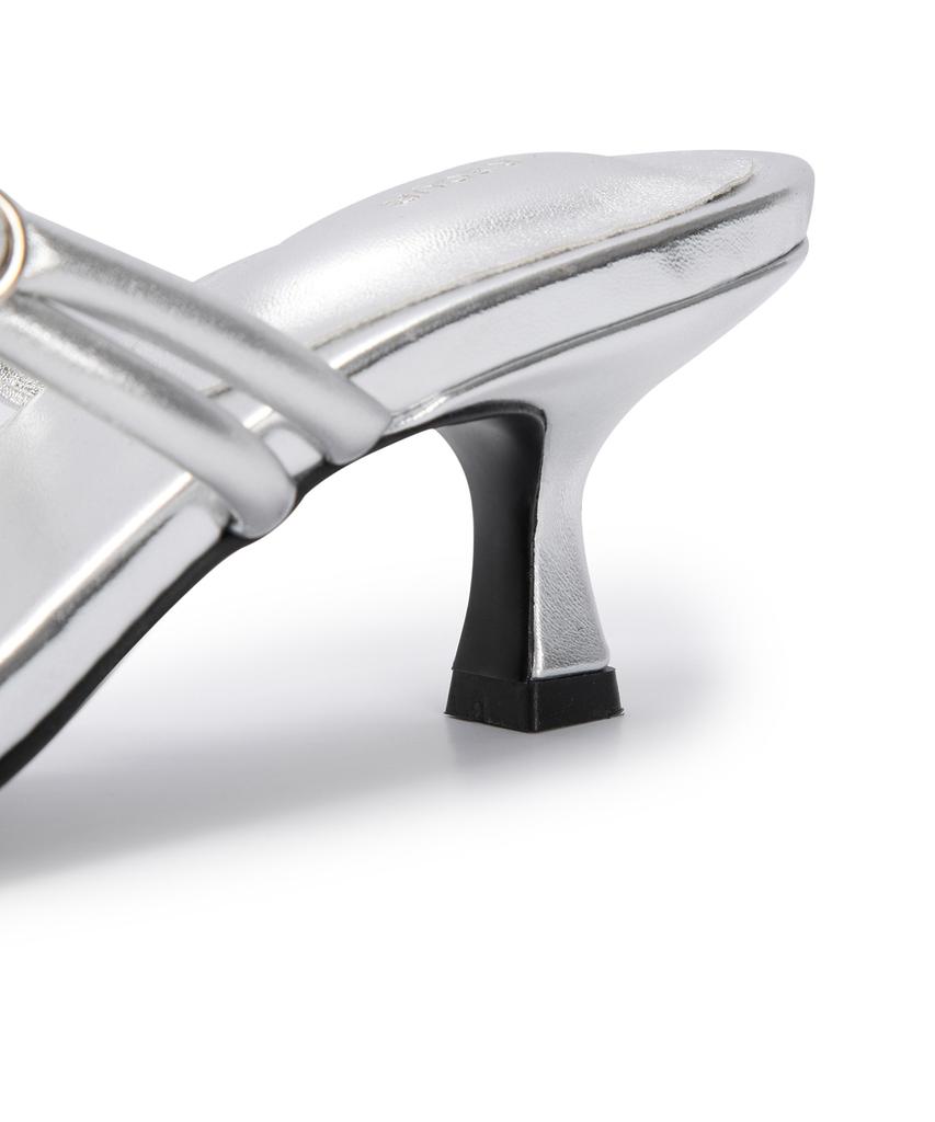 Recur Ecur Basilissa Mule_Silver