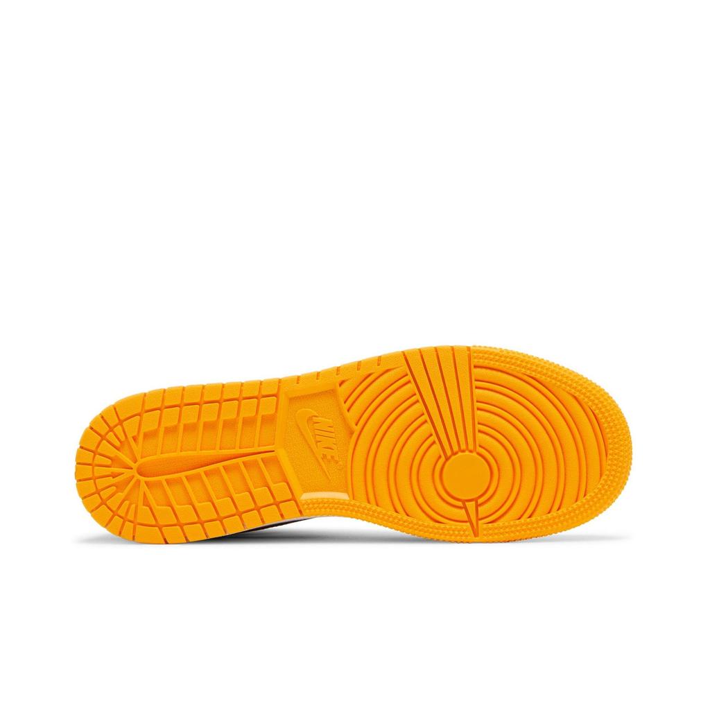 Air Jordan 1 Mid Grade School 'Reverse Yellow Toe' (Unisex) Taxi / White / Black Kids' Basketball Shoes 554725 701