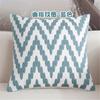 New 100% Cotton Woolen Embroidered Geometric Cushion Cover Modern Nordic Style Pink Blue Pillow Cover Cotton Throw Pillows Case