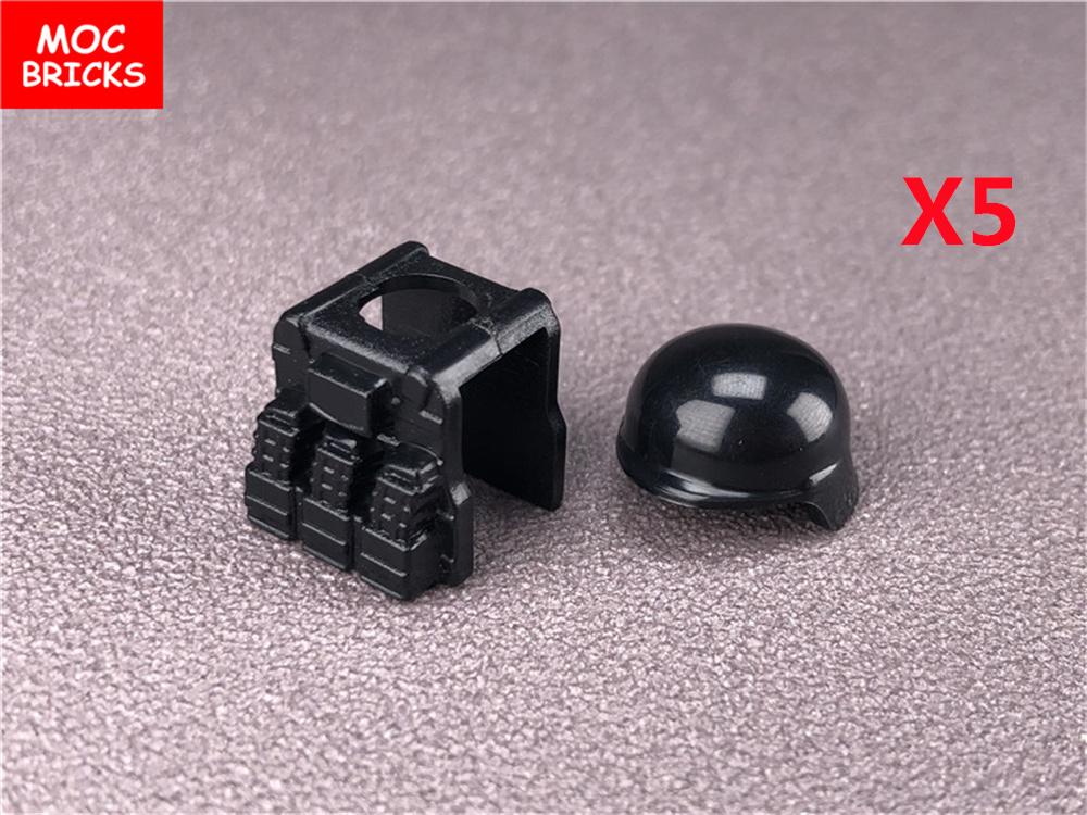 MOC Steine Suona Horn Militärpistole Piraten Gewehr Soldat Gamaschen Helm Actionfigur Zusammengebaute Bausteine Jungen Spielzeug