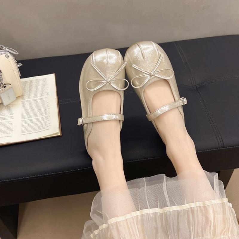 Baotou Bow Half Slippers Summer One-pedal Mary Jane Shoes Student Flat-bottomed Fashion Slippers
