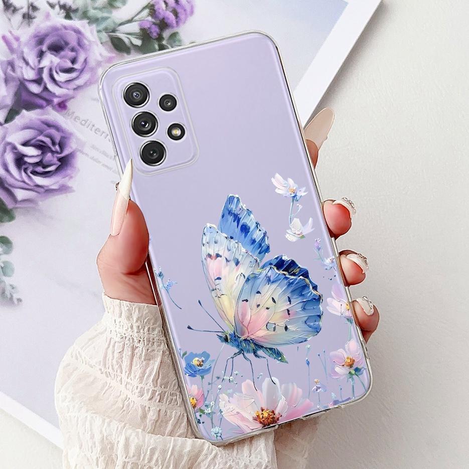 For Samsung Galaxy A32 4G Case SM-A325F Luxury Flowers Painted Cover Soft Slim Phone Case For Samsung A32 A 32 GalaxyA32 5G Bags