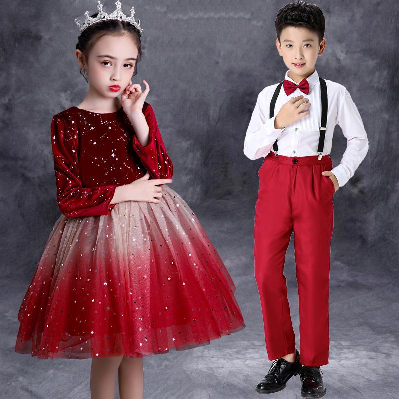 Children's Choir and Stage Performance Costumes - Primary & Secondary School Recital Outfits, Host Attire, Princess Skirts.