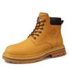 2025 zima nové pánské kožené pracovní boty Martin pánské outdoorové retro rebarborové boty párové boty tenké 9012
