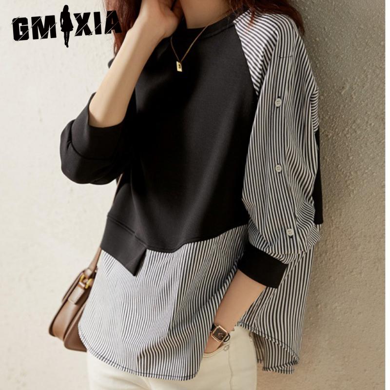 

Women s Casual Long Sleeve Striped Pullover Blouse S чорний