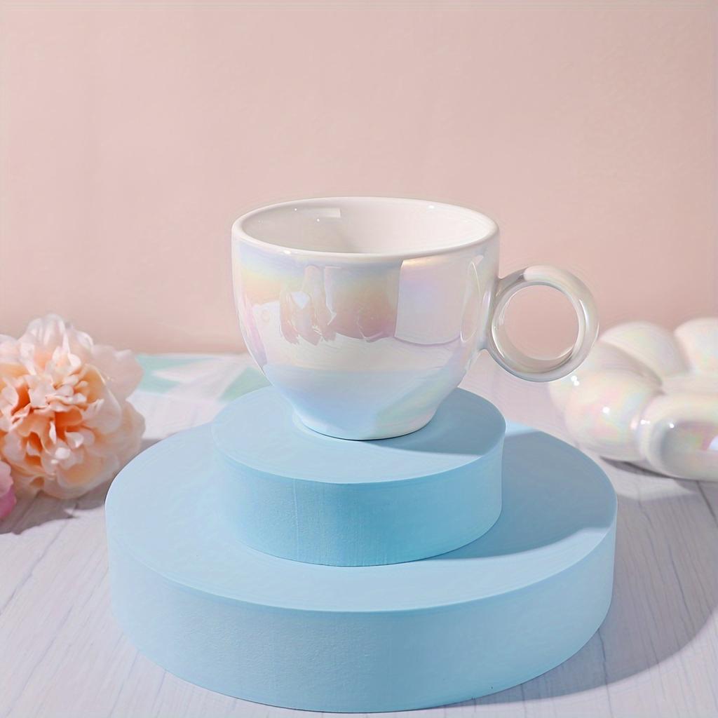 2pcs - Creative Sunflower Ceramic Cup And Plate Household Coffee Cup And Milk Cup
