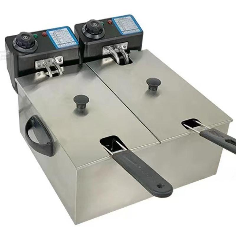 Large Capacity Electric Fryer Desktop Precision Temperature Control Oil Fryer Kitchen Multifunctional French Fry Machine