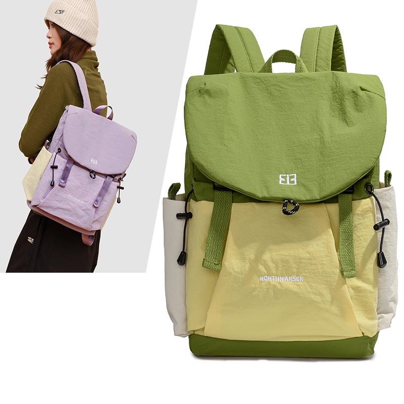 Versatile Lightweight Patchwork Backpack - Large Capacity for Travel, Students, and Commuters
