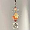 Transparent Snowflake Christmas Tree Cute Leaves Wind Chime Pendant Mobile Phone Lanyard Kawaii Bag Decor Gifts