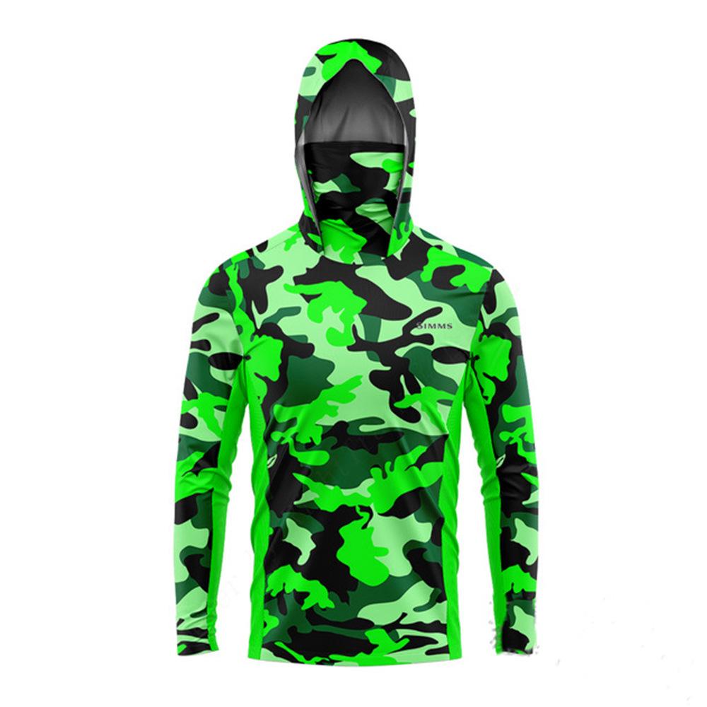 SIMMS 2024 Men's Hooded UV Protection Long Sleeve Fishing Shirt with Sun Protection Mask