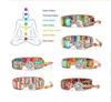 7 Chakra Reiki Heilung Naturstein Perlenarmbänder für Männer Frauen Handgefertigte Kordel Leder Wicklung Heilung Yoga Blume Schmuck Geschenk