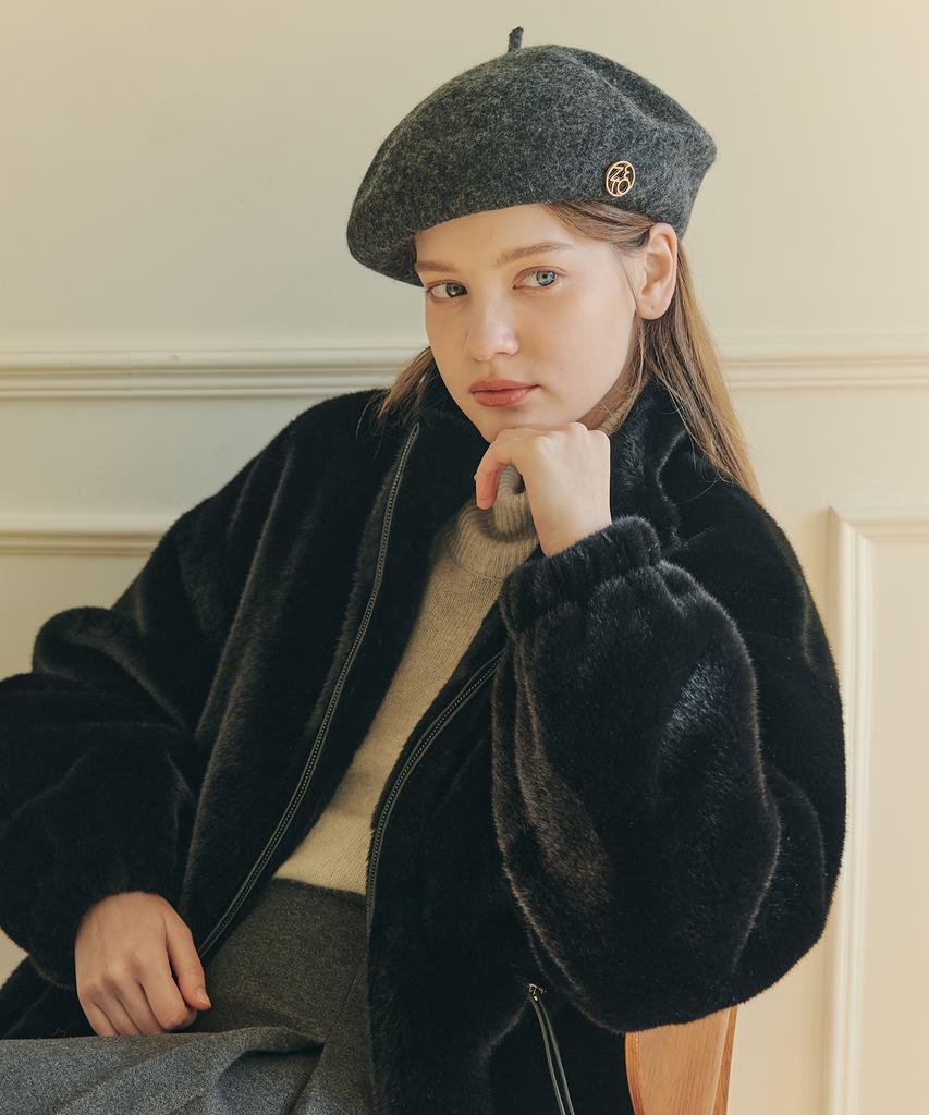 ZEROSTREET [3 Colors] Wool Logo Beret