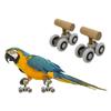 2 Peças Papagaio Truque Mesa Mini Patins de Rolo para Papagaios Pequenos Médios Treinamento de Inteligência de Aves Brinquedos Quebra-Cabeça
