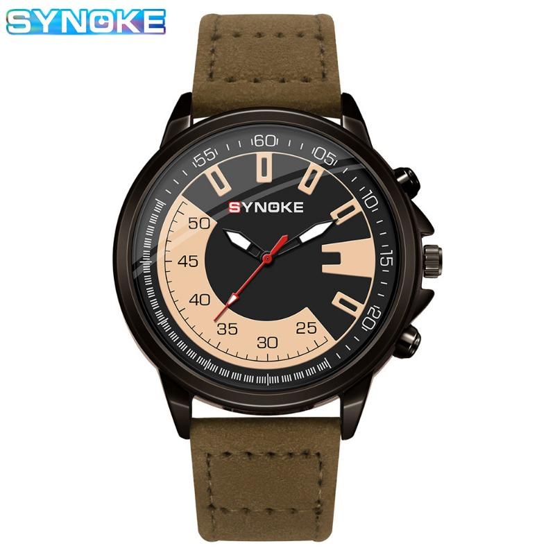 Top Brand New Men's Quartz Watch Sports Retro Creative Dial Trendy Belt Alloy Watch