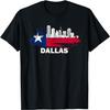 Texas State Flag - Dallas Cityscape - Dallas Skyline T-Shirt