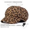 Unisex Leopard Print Personality Newsboy Hat Spring Autumn Retro Beret Hats Wild Casual Hats Unisex Wild Octagonal Cap