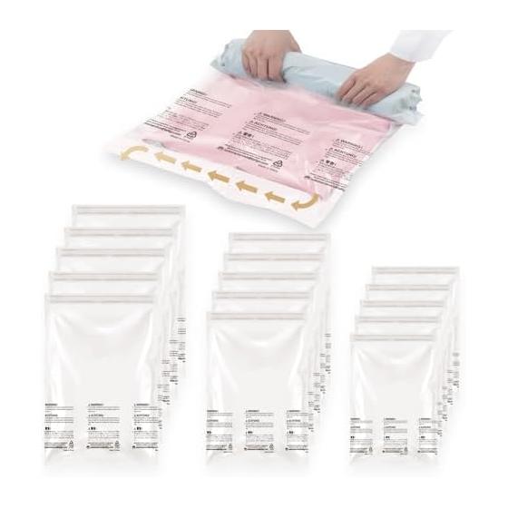 TAILI Compression Bag, Travel, Manual Roll, Clothes, Compression Pouch, Vacuum Bag, No Vacuum Cleaner Required, Travel Goods, Convenient, Overseas,