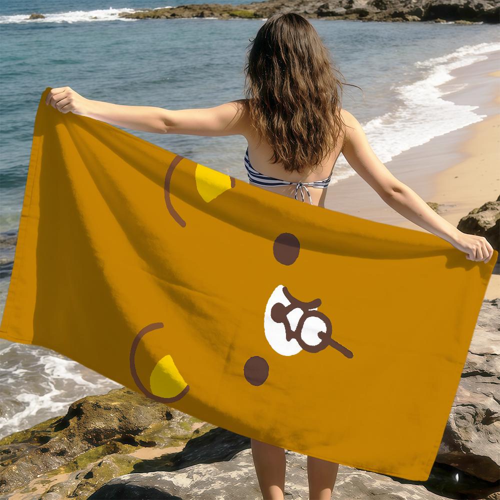 cute cartoon face fun Bear R-Rilakkuma soft Dry Beach Towels Trip Towel swim Summer Holiday Vacation bathing Pool Camp Gift
