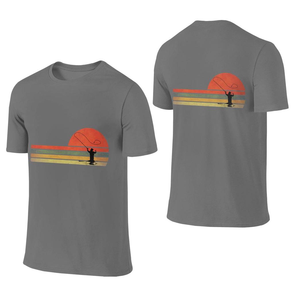 Vintage Fly Fishing Reversible Seamless Cotton Casual Graphic Tee Gift For Fly Fishing Lovers