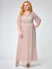European and American Style Mesh A-Line Dress - Solid Color, Waist-Slimming, Fashion Plus Size Women's Clothing