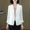 Professional temperament silk small blazer women's spring and summer mulberry silk casual loose large size suit