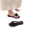 Fashion Rubber Flip Flops Flower Low Hawaiian Floral Fabric PU Hoof Heels Low Rubber Flip Flops Flower Hawaiian Fabric Hoof Heels Floral