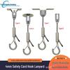 Stainless Steel 4mm Wire Rope with Code Lock and Safety Hook for Hanging Signs and Lights.