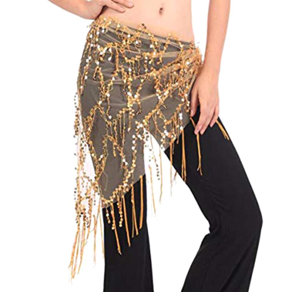 Female Belly Dance Hip Scarf Decorations Accessory Belts Bellydance Costume Nylon Mesh Yarn Beauty Waistband Performance
