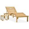 Day and Night - Day and Night Garden Lounger with Impregnated Pine Wood Table