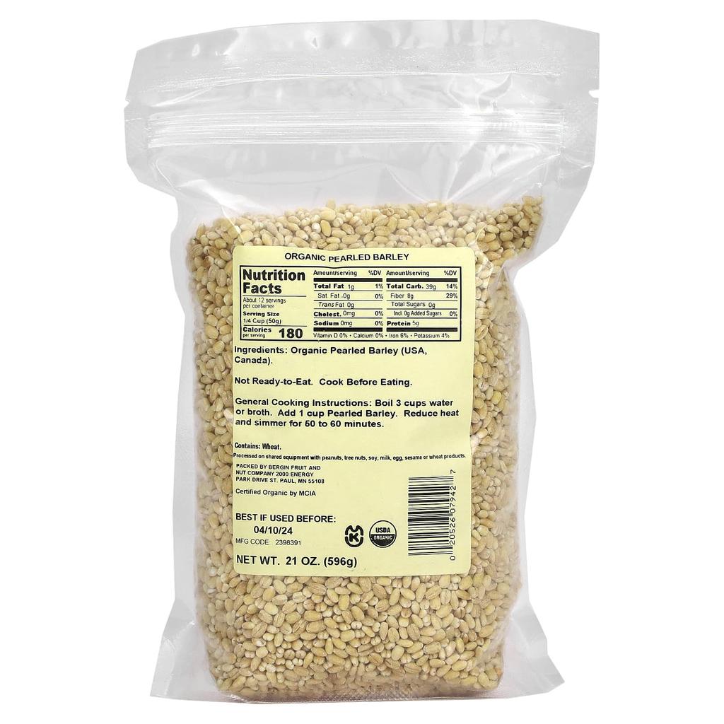 Organic Pearl Barley, 21 Oz (596 G)