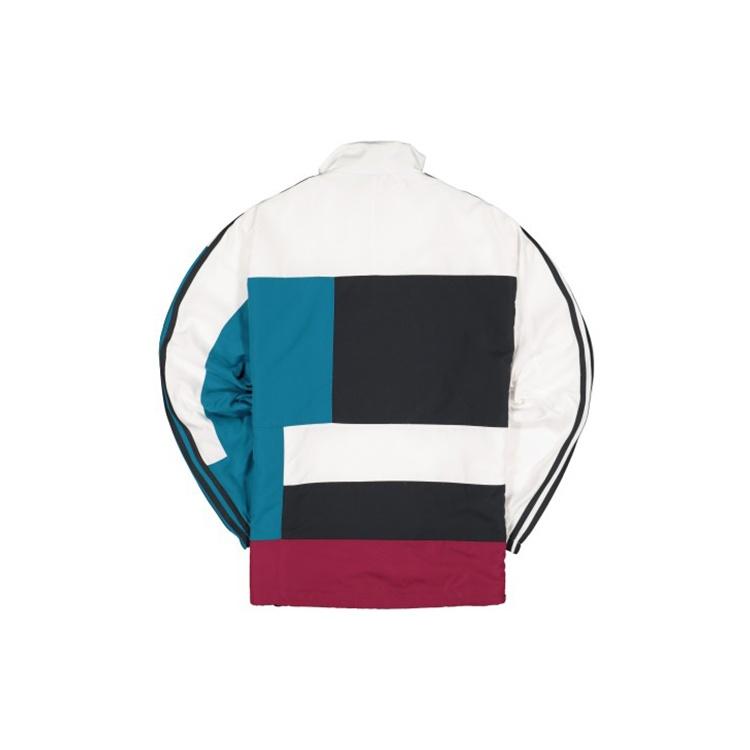 adidas originals Spirit Oversized Multicolor Splicing Sports Jacket White Men's ED6242