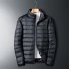 WASSUP UOSNE Men's Autumn Winter Hooded Down Jacket - Stand Collar, Warm Casual Sports Outerwear