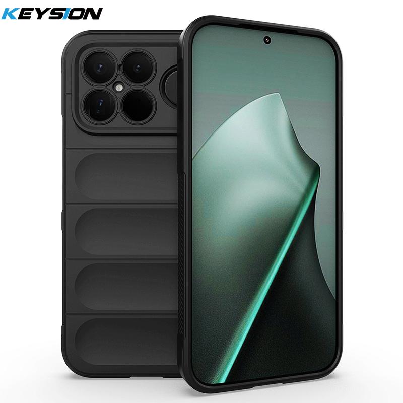 KEYSION Shockproof Matte Phone Case for Xiaomi POCO F8 Ultra F8 Pro Anti-skid Soft Silicone Phone Back Cover for POCO F8 Pro