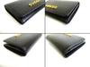 Authentic GUCCI Logo Script Black Leather Business Card Credit Card Holder #b166  Open box