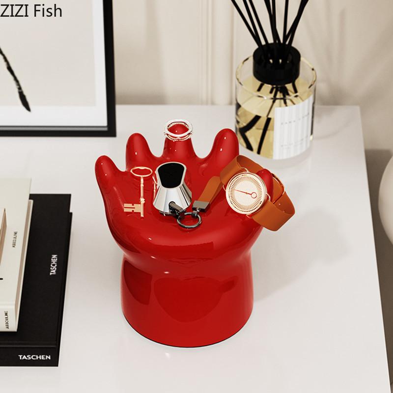 

Маленькая толстая рука скульптура украшение гостиная фойе ключ пульт дистанционного управления ювелирное украшение для хранения творческий домашний декор искусство