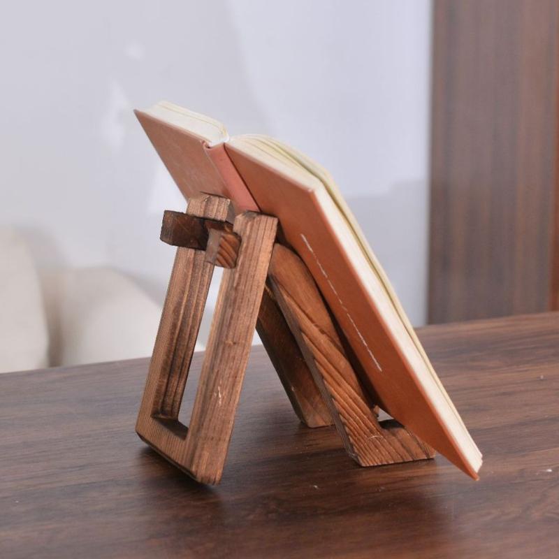 1 pièce Support de recette de cuisine Présentoir de menu Support en bois Support de téléphone Salle à manger et cuisine de la maison