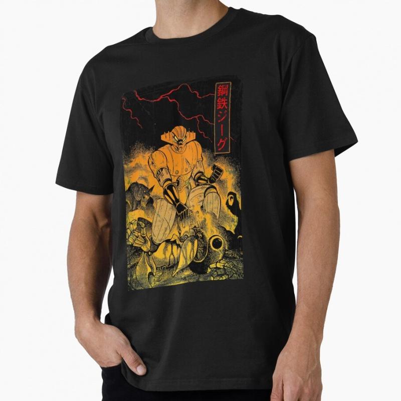80s Classic manga Mecha Graphic clothes 0405 Anime kotetsu Jeeg the avenger Steel Jeeg Robot t shirt Shortsleeve All size tops S