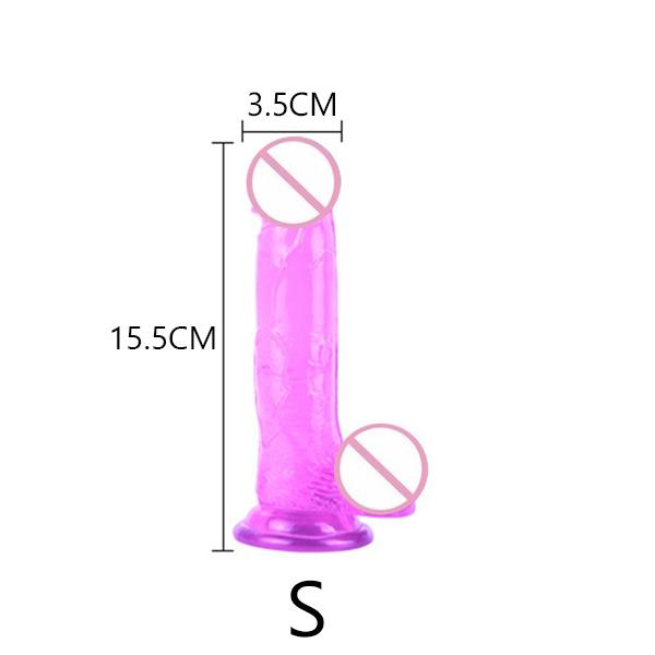 Erotic Soft Jelly Dildo Anální anální zátka Realistický penis Dospělí Produkt Silná přísavka Dick Sexuální hračky pro ženy