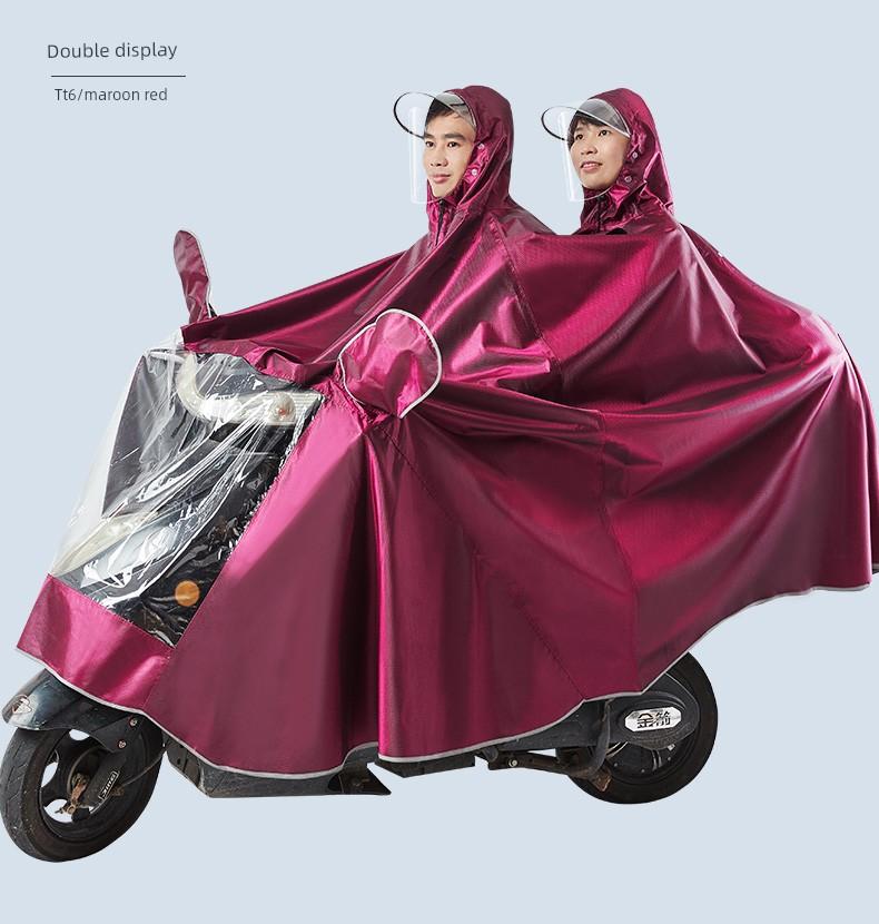 Special Raincoat for Electric Vehicles, Extra Large and Thick, Men's Single or Double Motorcycle Rain Poncho, Adult Full-Body Protection Against